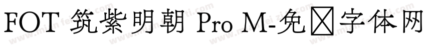 FOT 筑紫明朝 Pro M字体转换